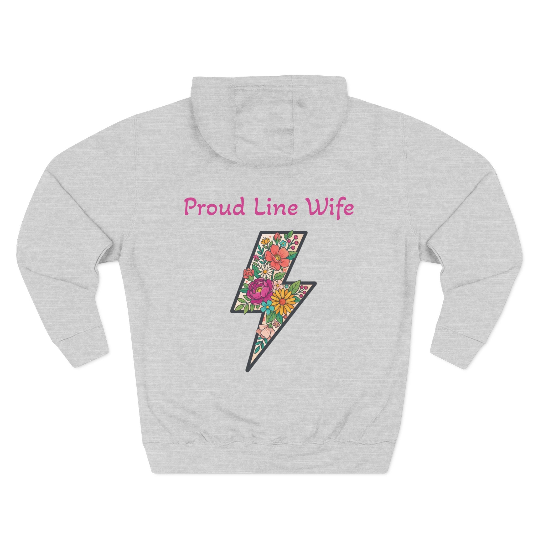Proud Line Wife Floral Lightning Bolt Hoodie