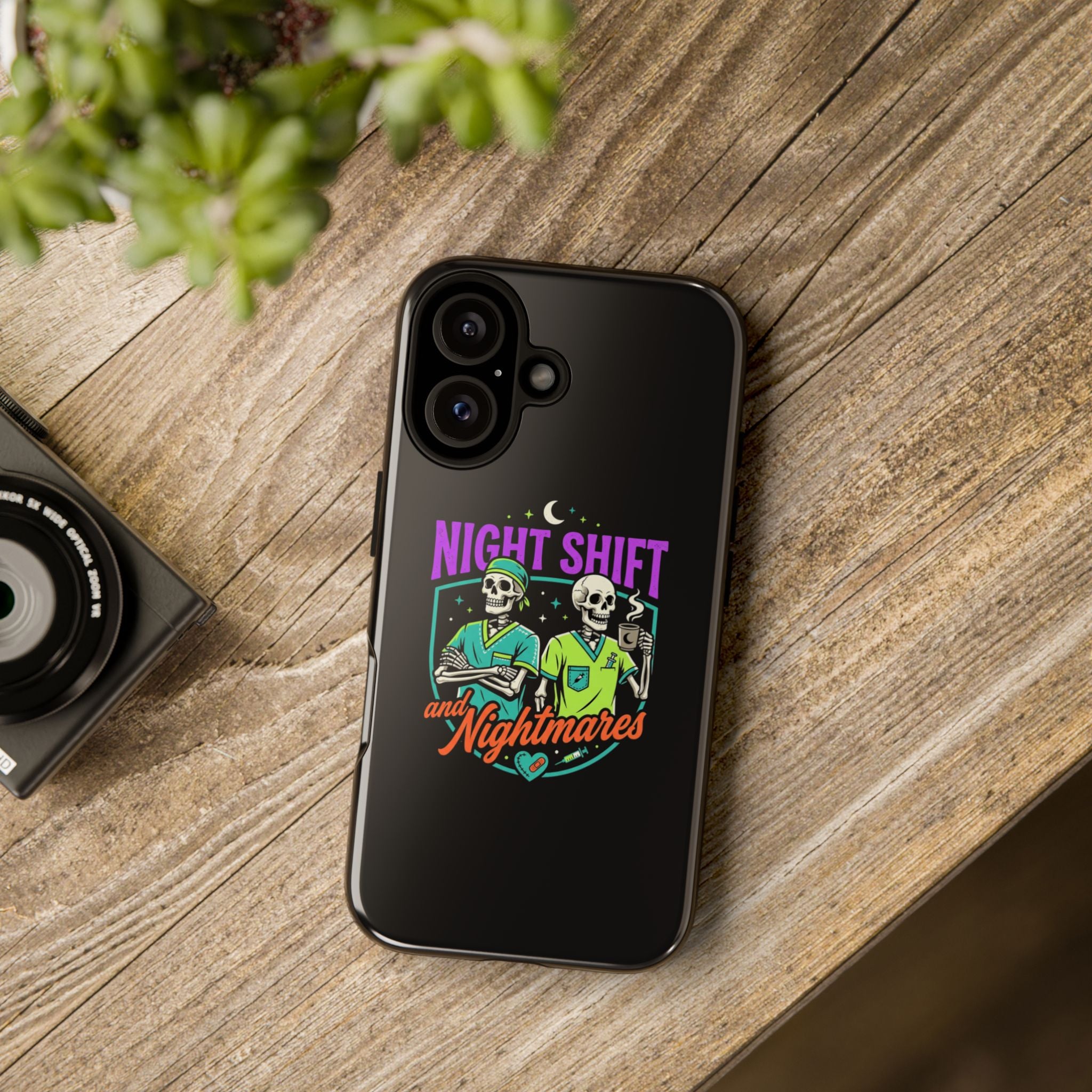Phone Case — Night Shift and Nightmares Skeleton Nurses (Protective Tough Case)
