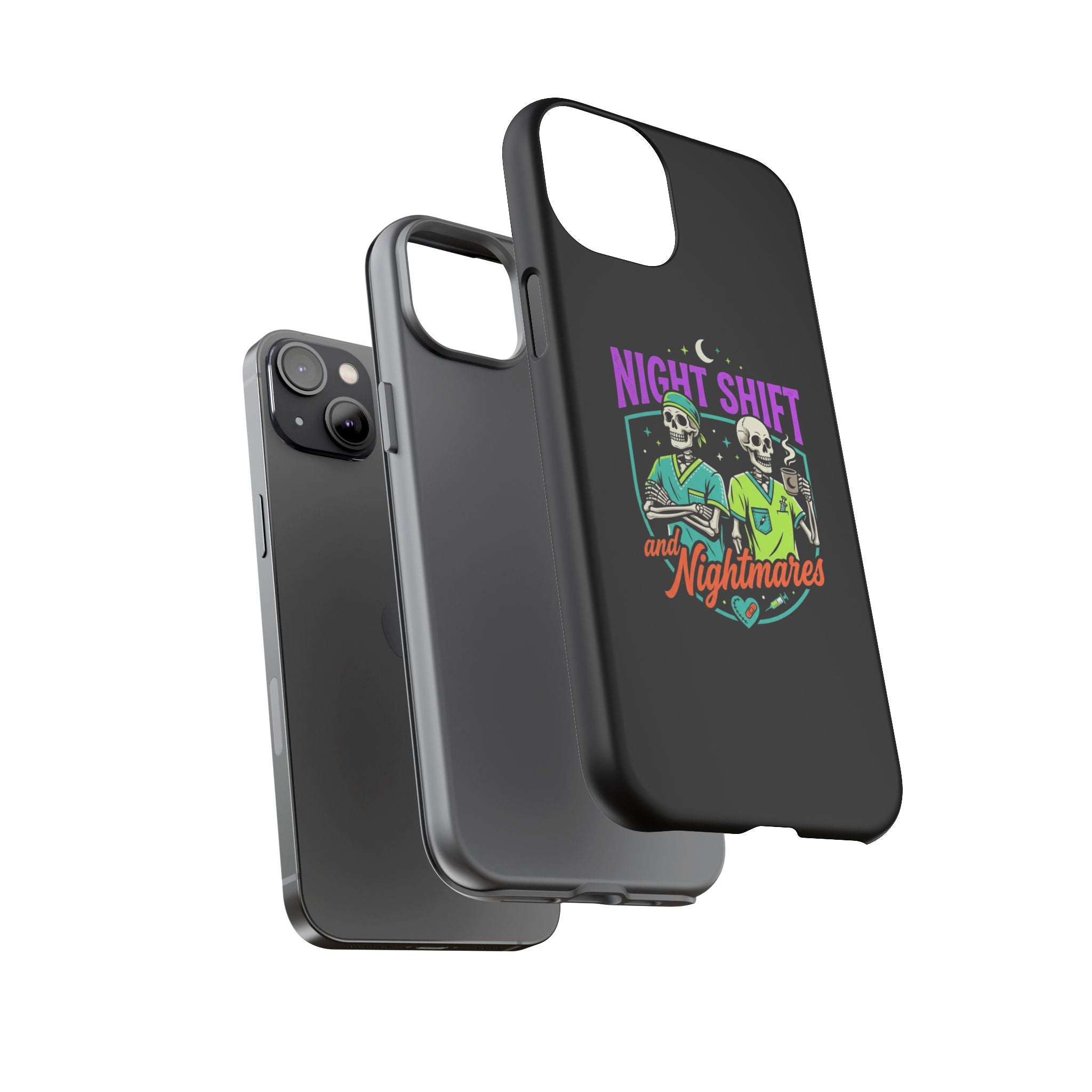 Phone Case — Night Shift and Nightmares Skeleton Nurses (Protective Tough Case)