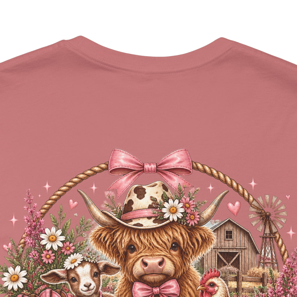 Farm Girl Social Club Graphic Tee — Country Cowgirl Floral T-Shirt