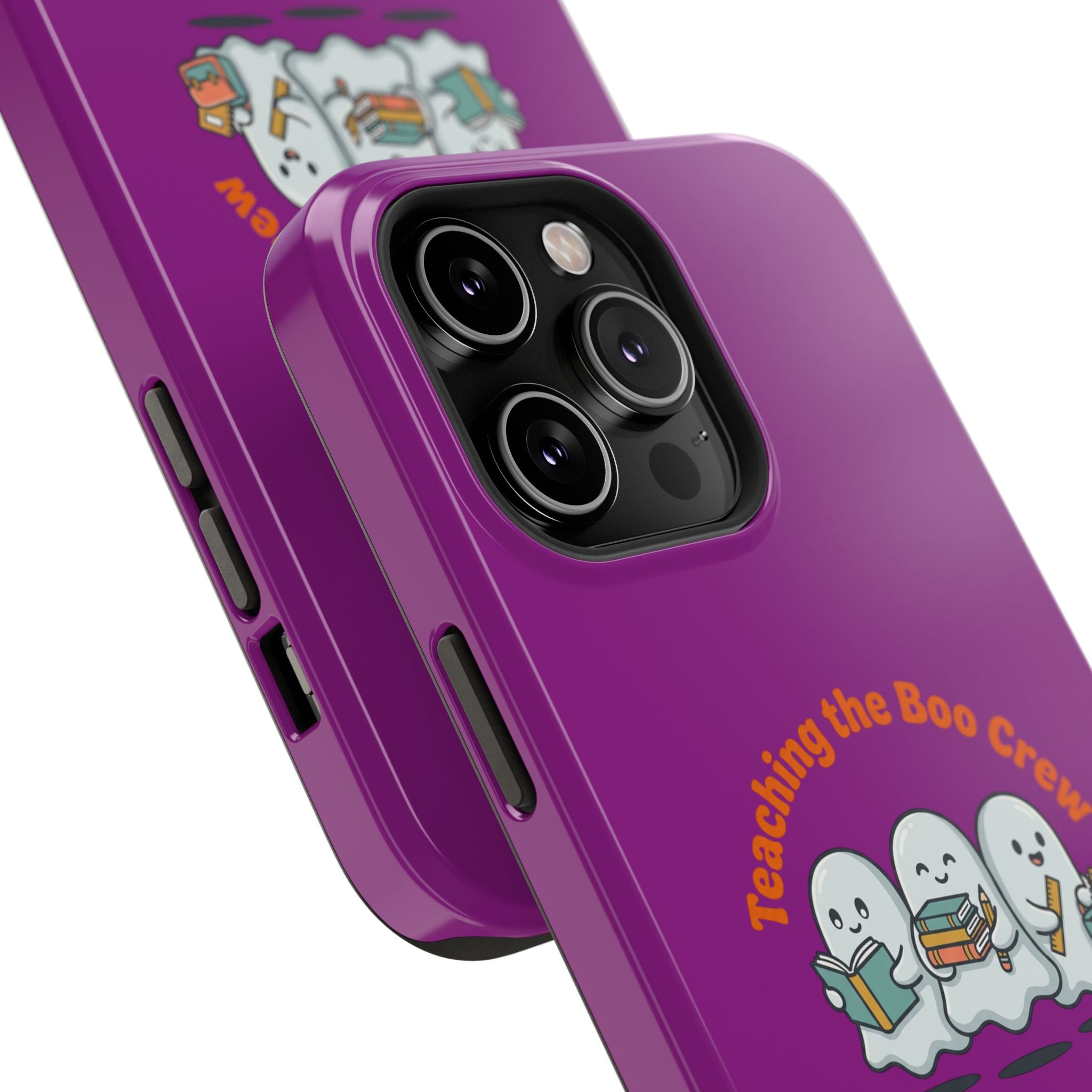 Teaching the Boo Crew Phone Case — Cute Ghosts Teacher Gift Impact-Resistant Case