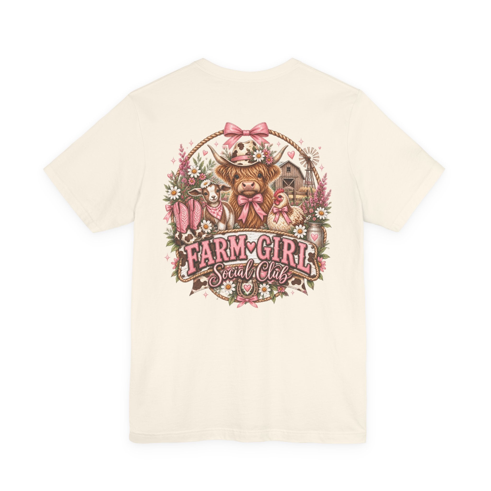 Farm Girl Social Club Graphic Tee — Country Cowgirl Floral T-Shirt