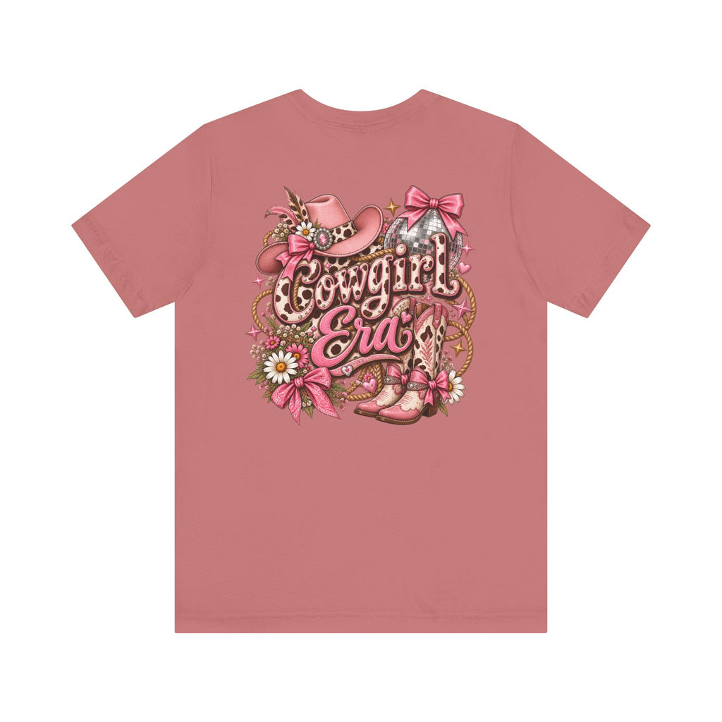 Cowgirl Era Tee — Pink Western Cowgirl Graphic T-Shirt