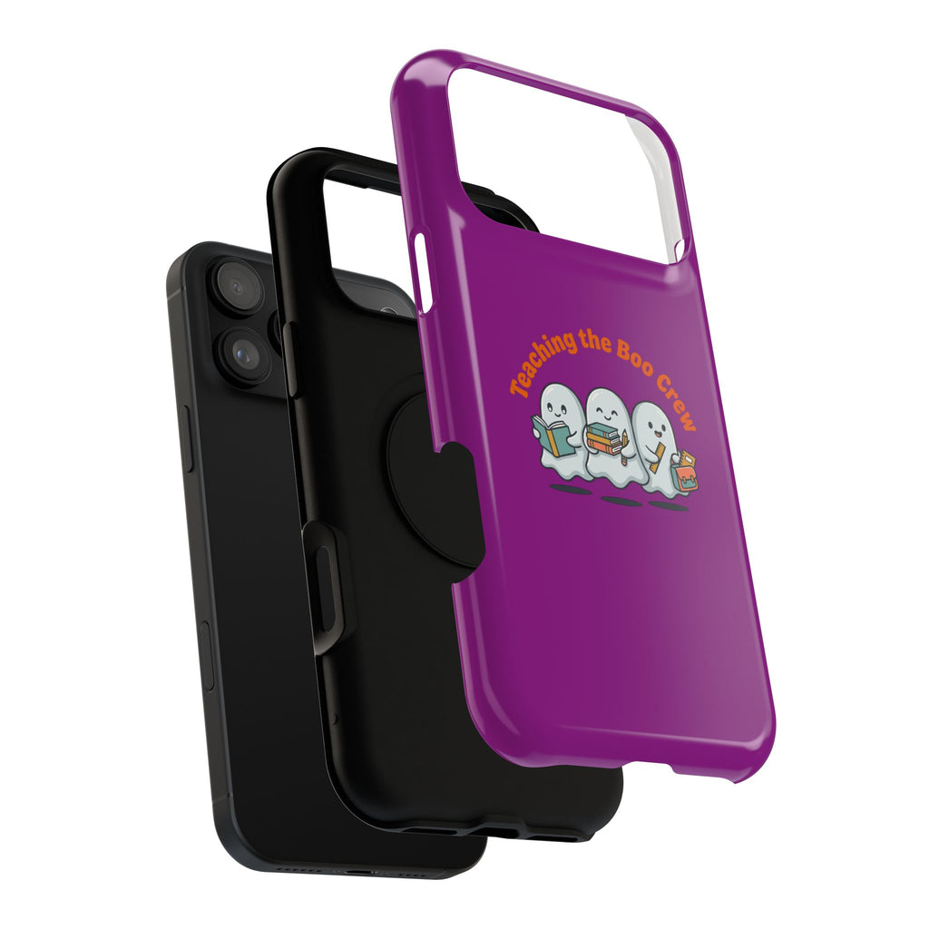 Teaching the Boo Crew Phone Case — Cute Ghosts Teacher Gift Impact-Resistant Case