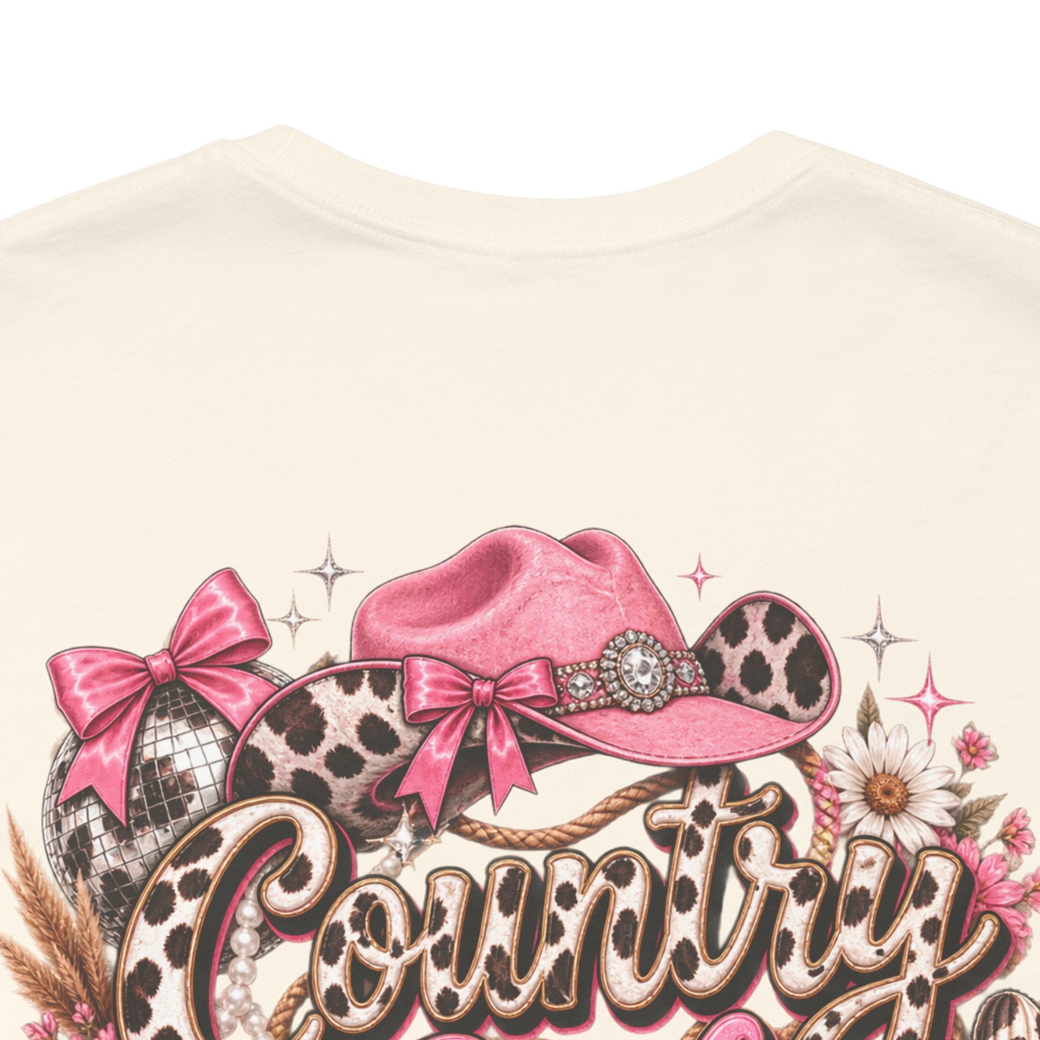 Country Girl Tee — "With a Bougie Side" Western Pink Graphic T-Shirt