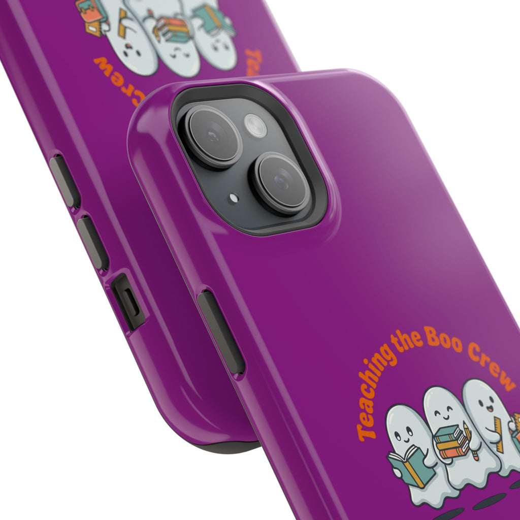 Teaching the Boo Crew Phone Case — Cute Ghosts Teacher Gift Impact-Resistant Case