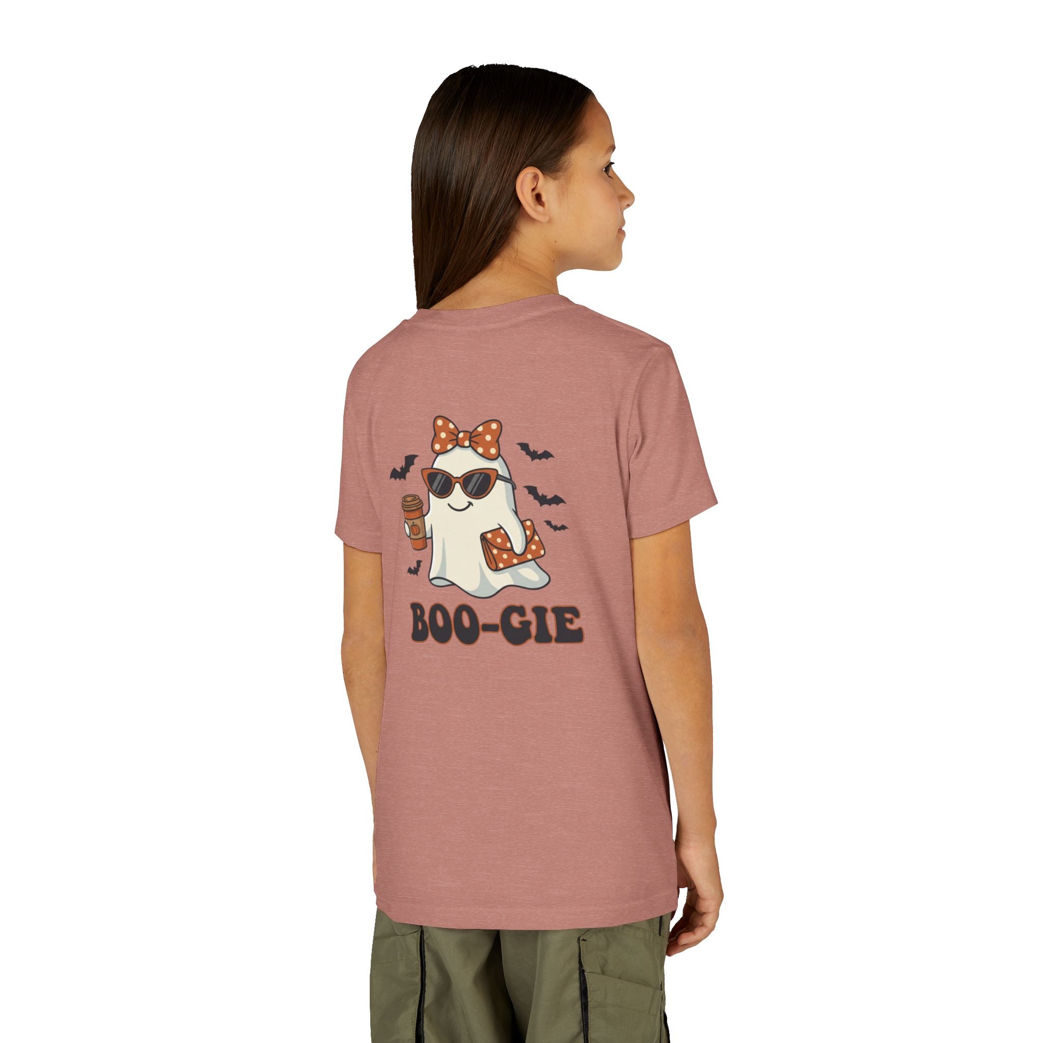 Youth Tee — "Boo-gie" Cute Ghost Halloween Shirt