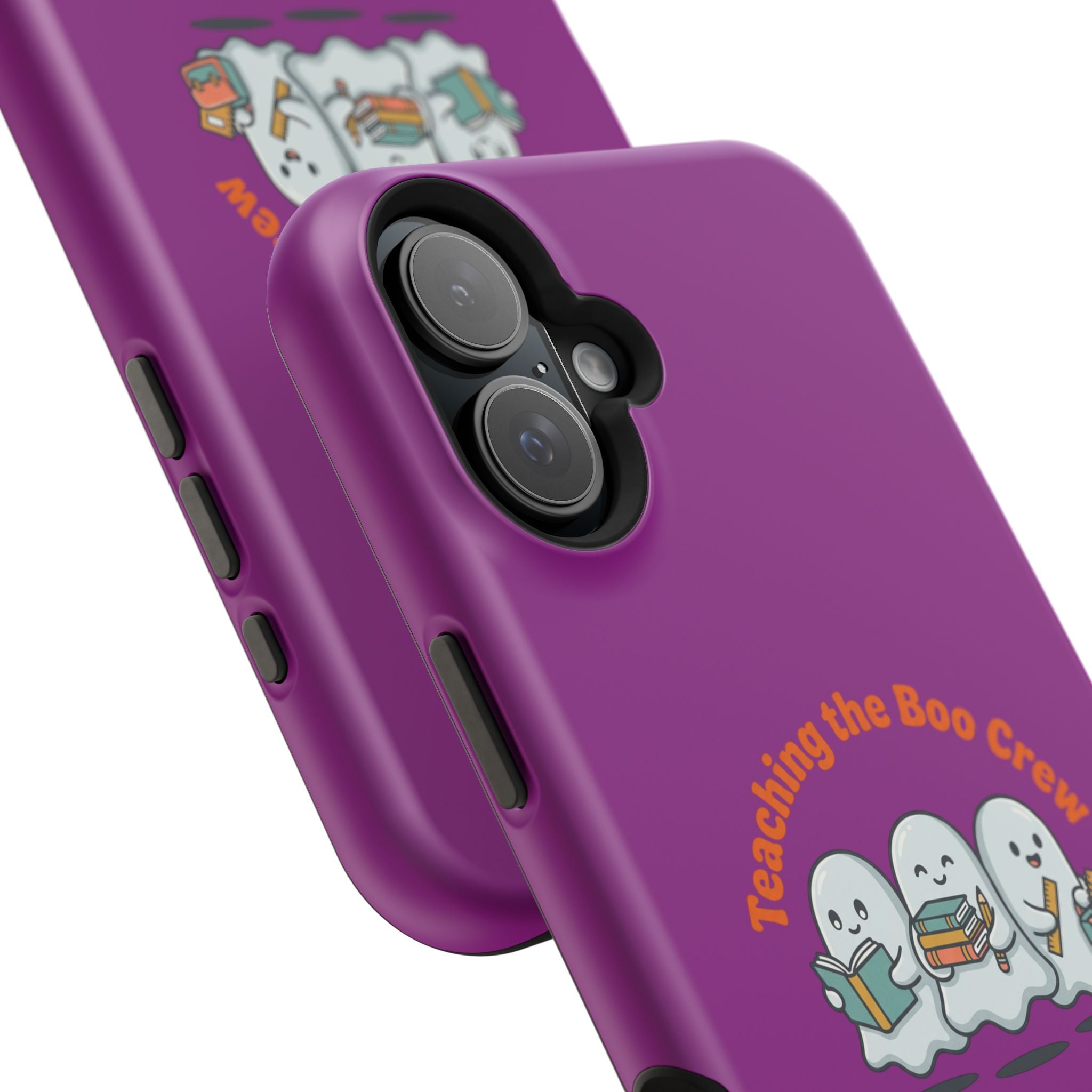 Teaching the Boo Crew Phone Case — Cute Ghosts Teacher Gift Impact-Resistant Case