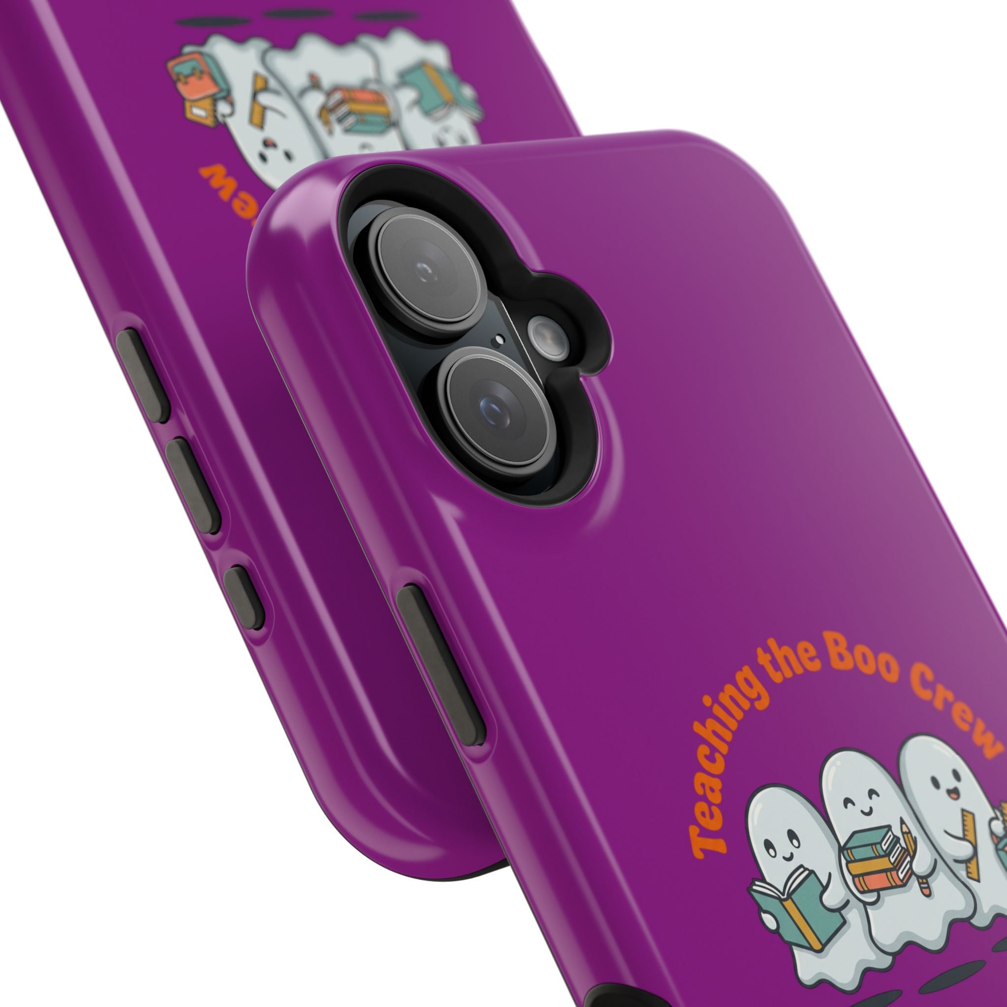 Teaching the Boo Crew Phone Case — Cute Ghosts Teacher Gift Impact-Resistant Case