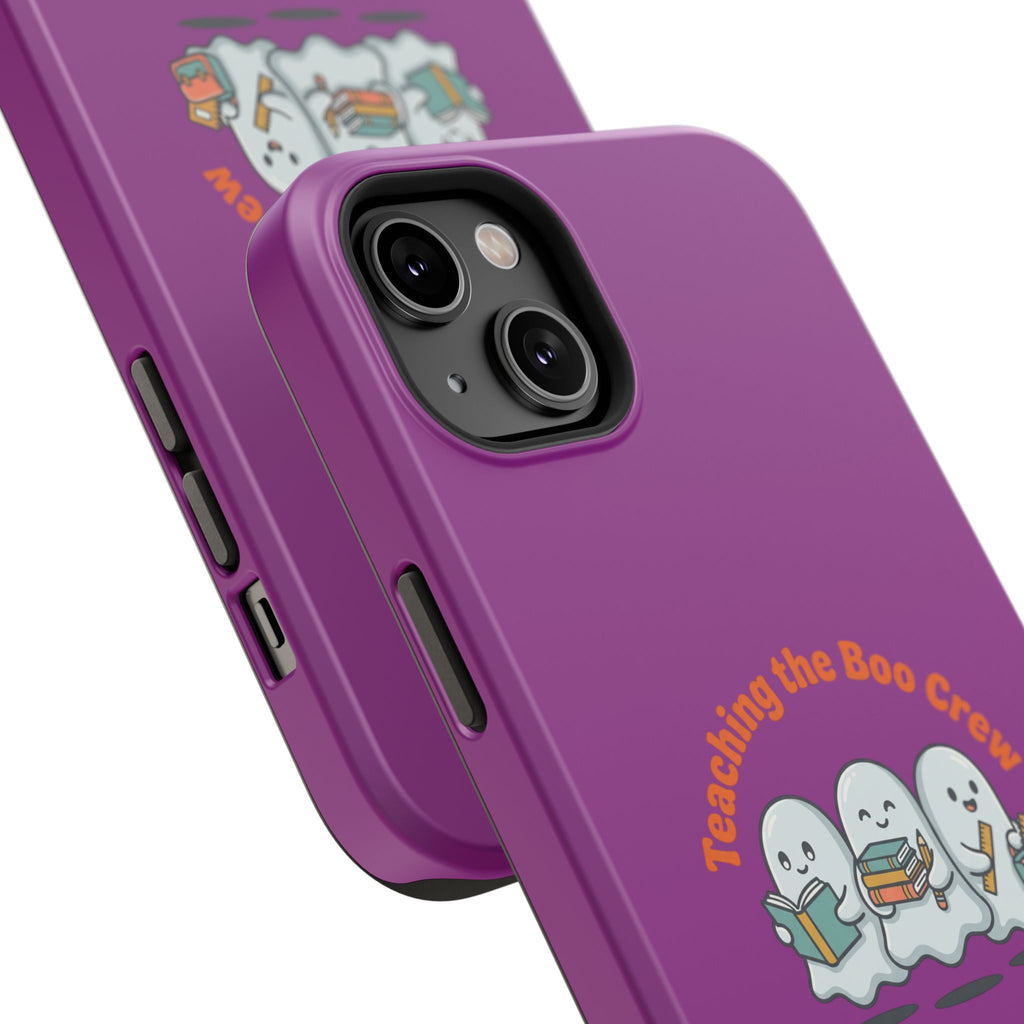 Teaching the Boo Crew Phone Case — Cute Ghosts Teacher Gift Impact-Resistant Case