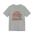 Teaching Tiny Humans Is My Superpower T-Shirt — Cute Teacher Tee with Rainbow