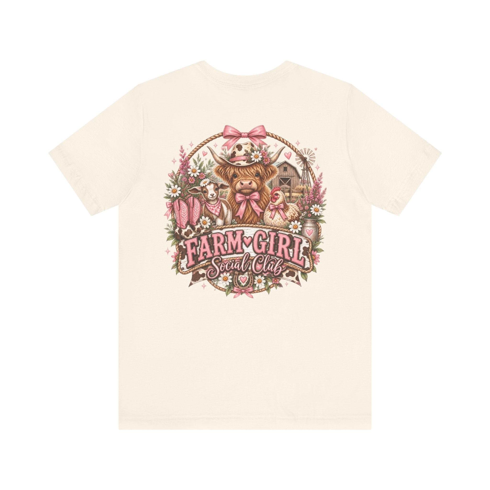 Farm Girl Social Club Graphic Tee — Country Cowgirl Floral T-Shirt