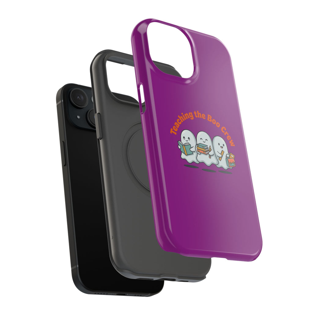 Teaching the Boo Crew Phone Case — Cute Ghosts Teacher Gift Impact-Resistant Case
