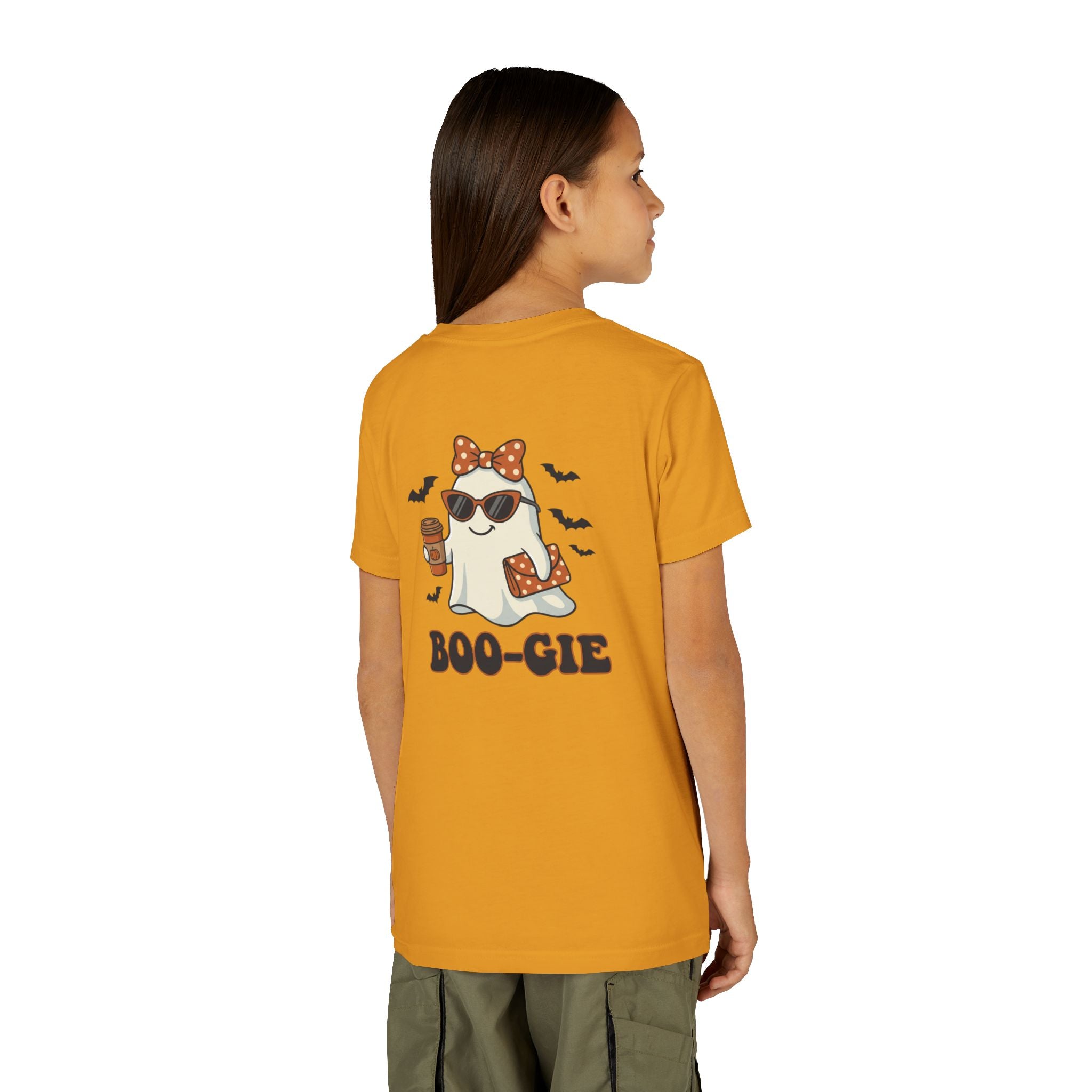 Youth Tee — "Boo-gie" Cute Ghost Halloween Shirt