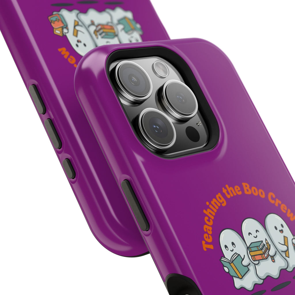 Teaching the Boo Crew Phone Case — Cute Ghosts Teacher Gift Impact-Resistant Case