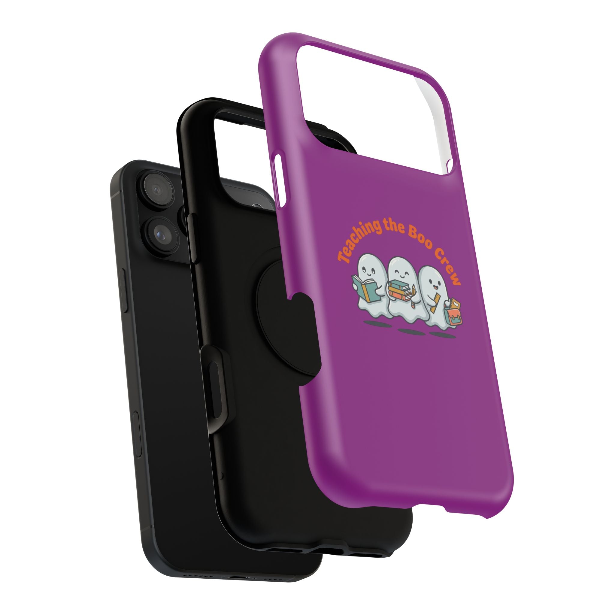 Teaching the Boo Crew Phone Case — Cute Ghosts Teacher Gift Impact-Resistant Case