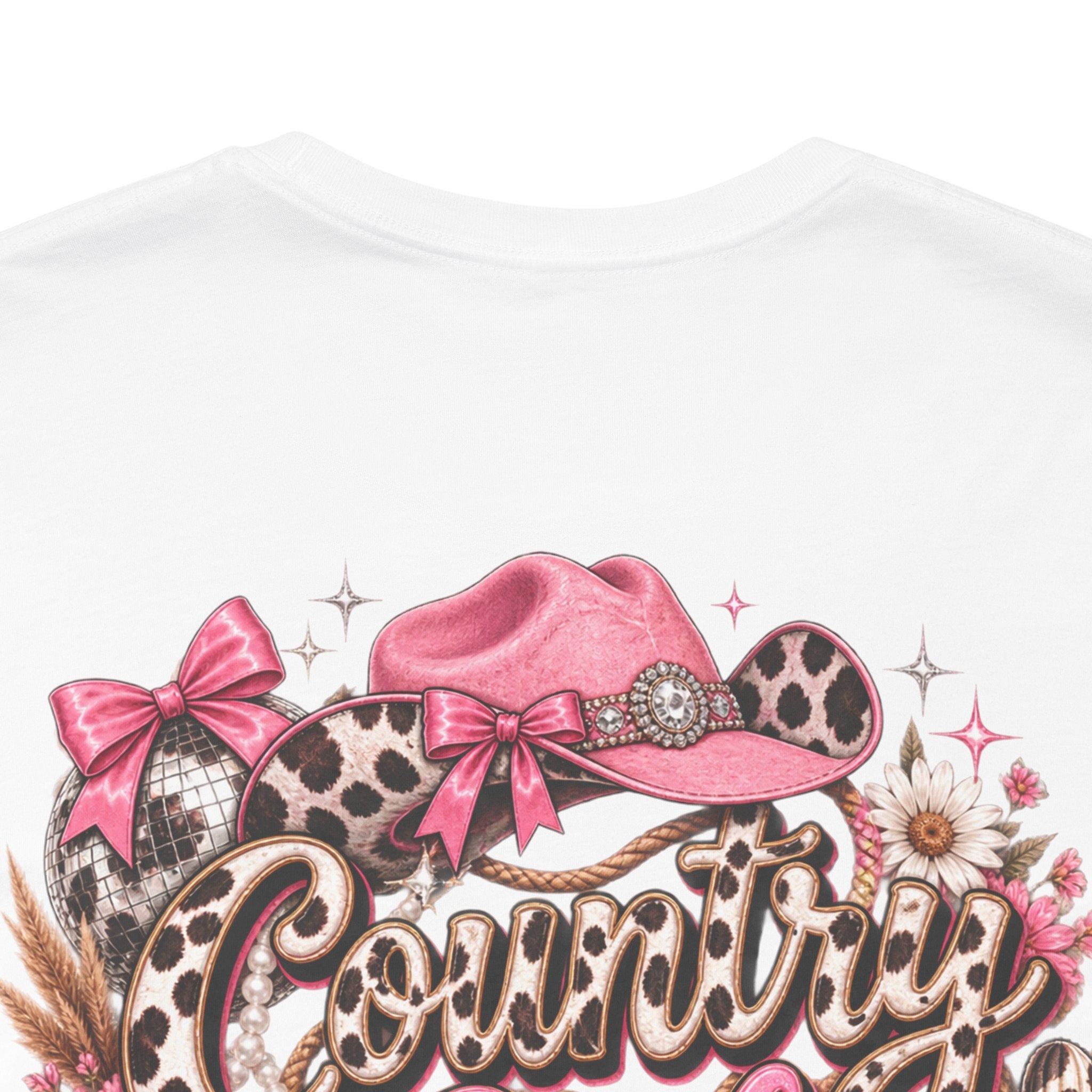 Country Girl Tee — "With a Bougie Side" Western Pink Graphic T-Shirt
