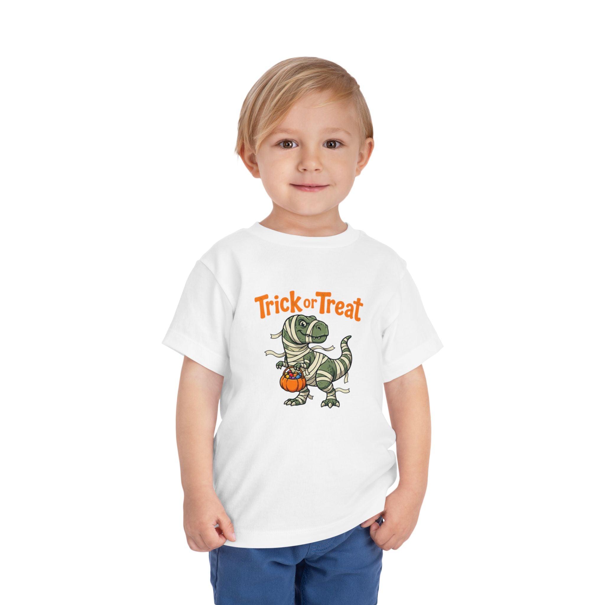 Toddler Tee — Mummy Dinosaur Trick or Treat Halloween Shirt