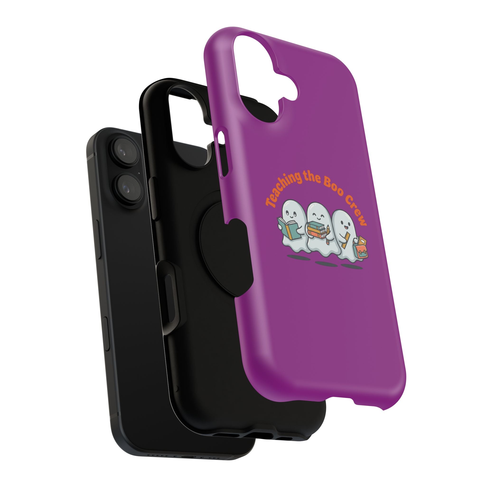 Teaching the Boo Crew Phone Case — Cute Ghosts Teacher Gift Impact-Resistant Case