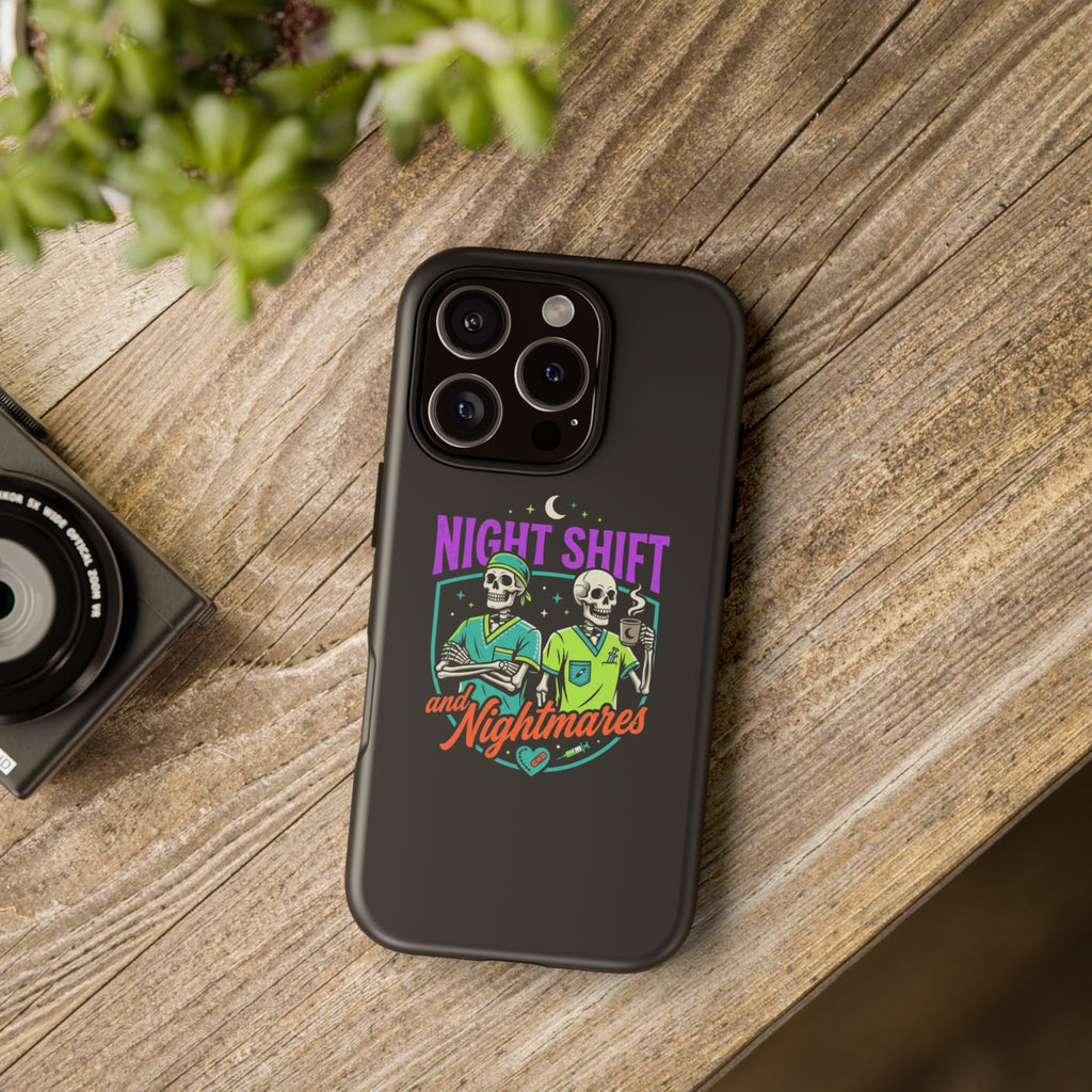 Phone Case — Night Shift and Nightmares Skeleton Nurses (Protective Tough Case)