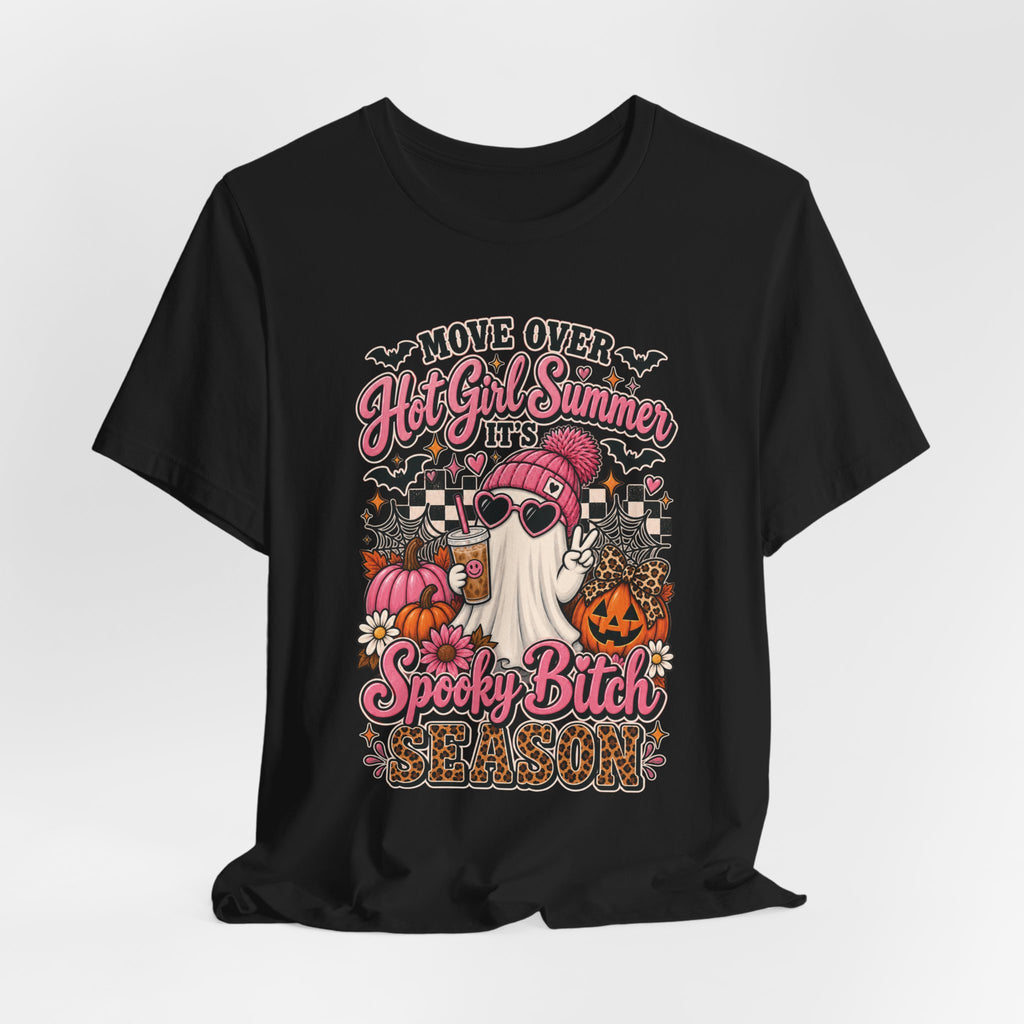 Spooky Bitch Season Halloween Tee — "Move Over Hot Girl Summer" Gnome Pumpkin T-Shirt