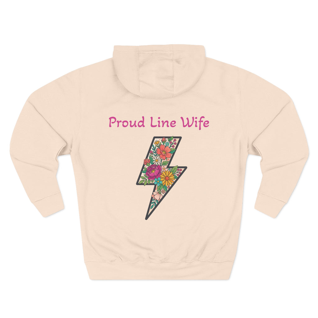 Proud Line Wife Floral Lightning Bolt Hoodie