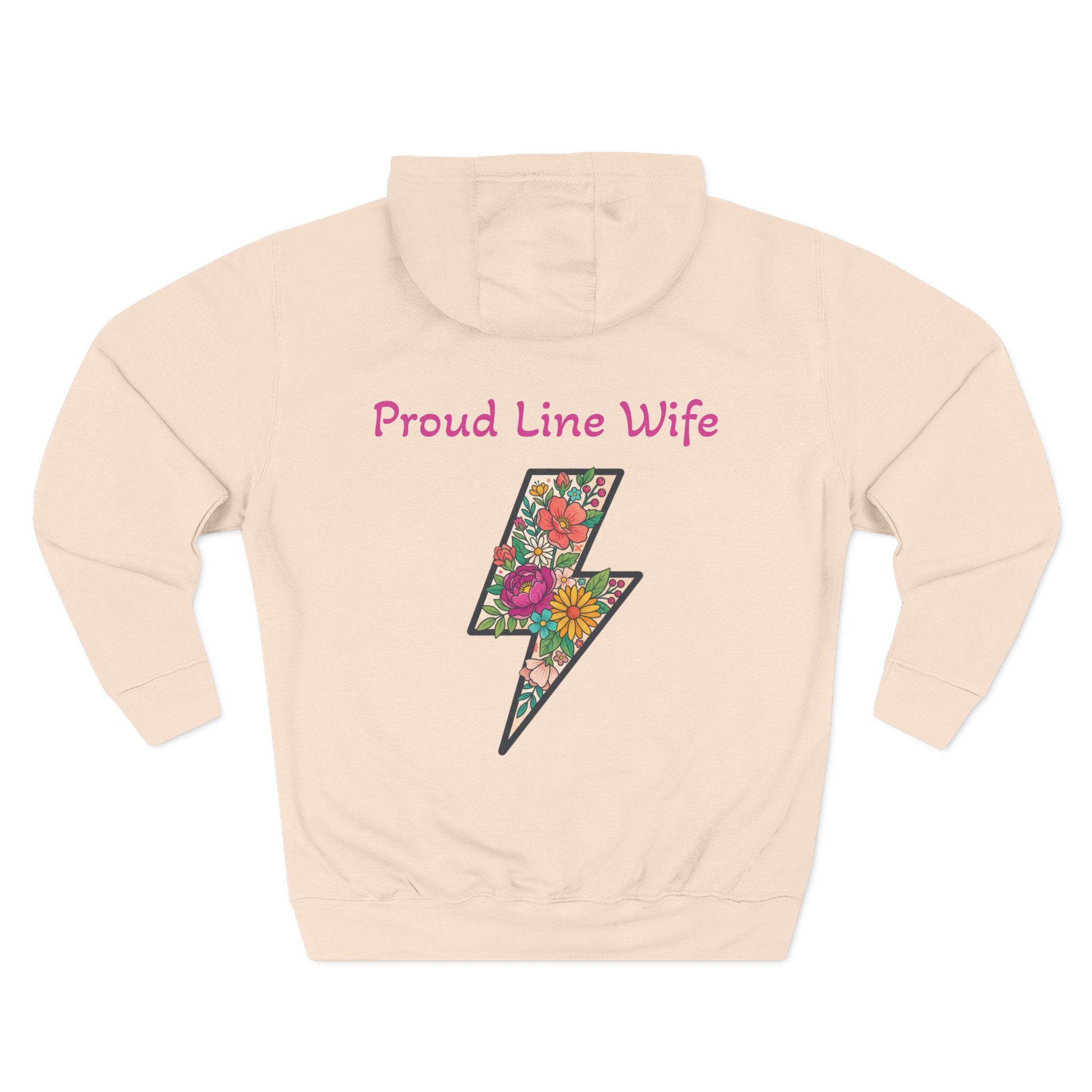 Proud Line Wife Floral Lightning Bolt Hoodie