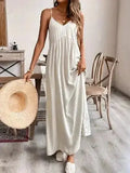 Women's Boho Maxi Dress | Spaghetti Strap, Rayon Linen Blend | Lightweight Summer