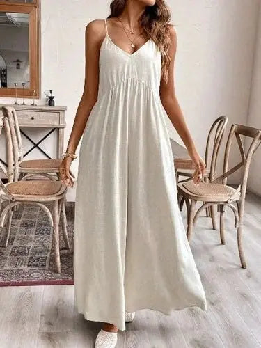 Women's Boho Maxi Dress | Spaghetti Strap, Rayon Linen Blend | Lightweight Summer